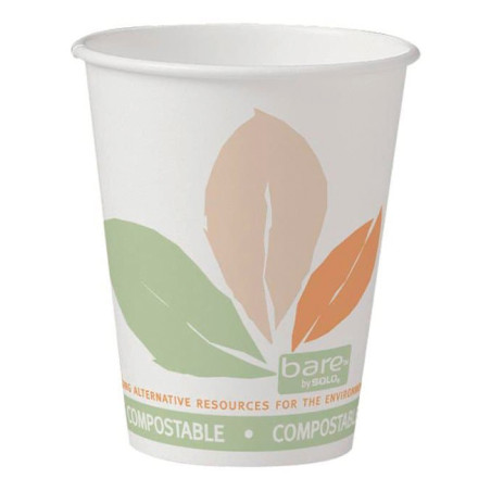 Bicchiere Carta PLA Bare 8 Oz/240ml Ø8,0cm (50 Pezzi)