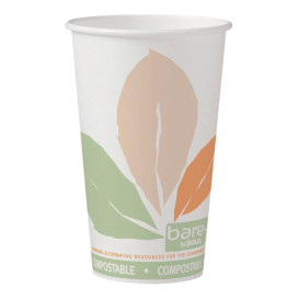 Bicchiere Carta PLA Bare 16 Oz/500ml Ø8,9cm (50 Pezzi)