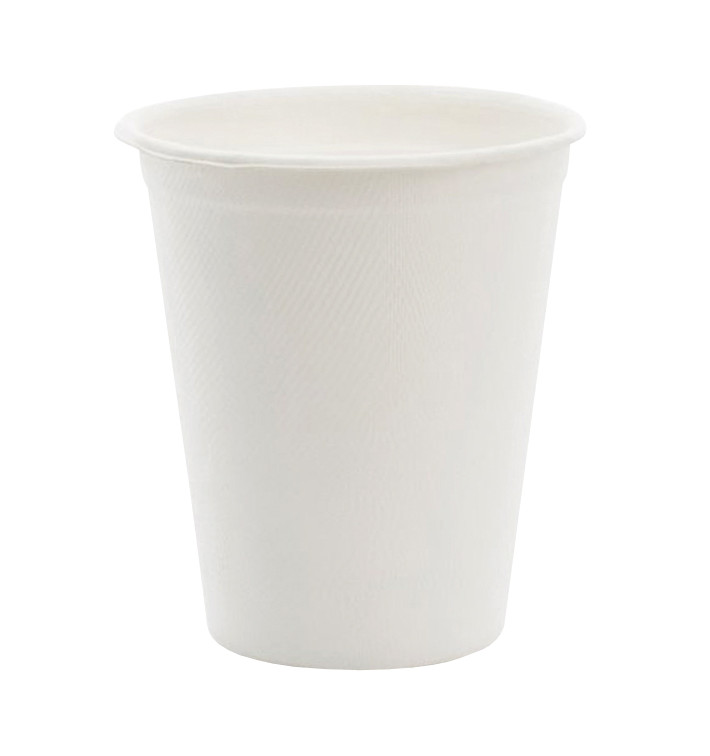Bicchiere di Canna da Zucchero Bianco 260ml (10 Pezzi) Bicchiere di Canna da Zucchero Bianco 260ml (10 Pezzi)