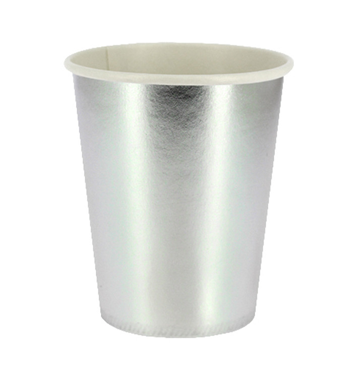 Bicchiere di Carta 9Oz/240ml Argento "Party" (10 Pezzi) Bicchiere di Carta 9Oz/240ml Argento "Party" (10 Pezzi)