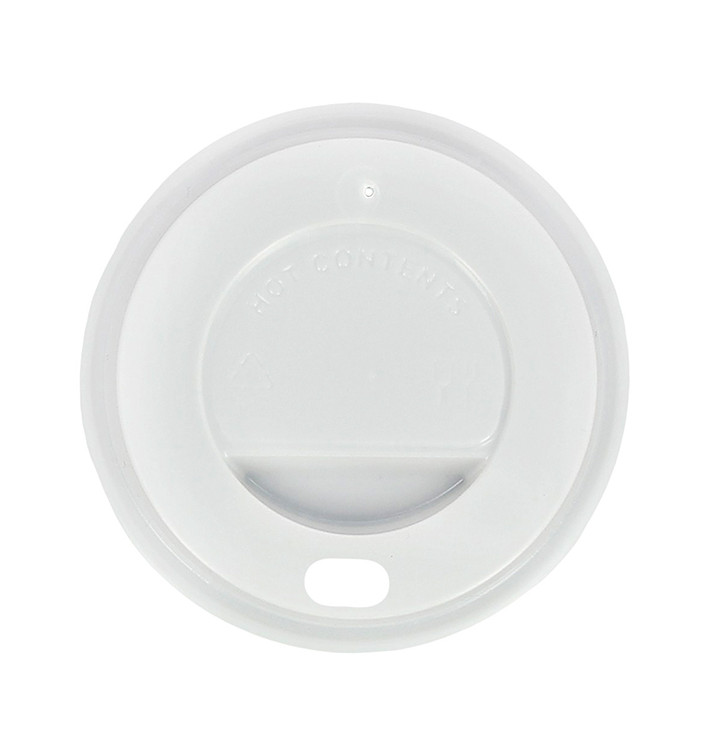 Coperchio con Foro per Bicchiere di Carta 4Oz/120ml Bianco Ø6,2cm (100 Pezzi) Coperchio con Foro per Bicchiere di Carta 4Oz/120ml Bianco Ø6,2cm (100 Pezzi)