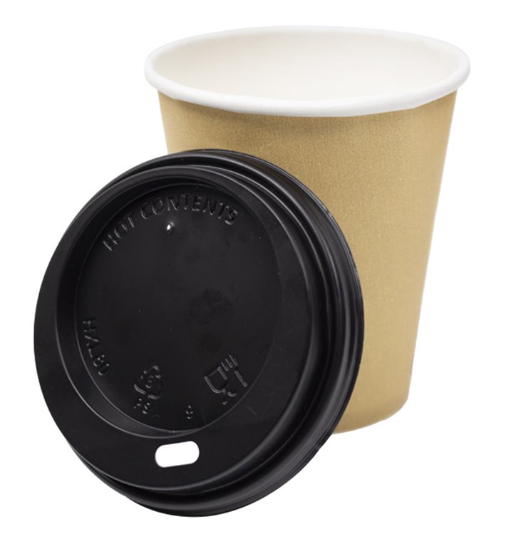 Coperchio con Foro per Bicchiere 8, 9, 12 Oz Ø8,0cm (100 Pezzi) Coperchio con Foro per Bicchiere 8, 9, 12 Oz Ø8,0cm (100 Pezzi)