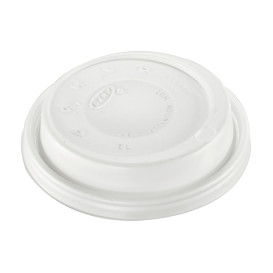 Coperchio di plastica PS "Cappuccino" Bianco Ø8,6cm (1000 Pezzi)