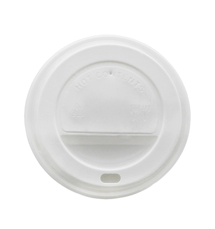 Coperchio con Foro per Bicchiere di Carta 12, 16 y 22 Oz Ø9,0cm (100 Pezzi) Coperchio con Foro per Bicchiere di Carta 12, 16 y 22 Oz Ø9,0cm (100 Pezzi)