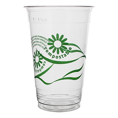 Bicchiere in PLA Biodegradabile "Green Spirit" Trasparente 310ml Ø7,8cm (1250 Pezzi)