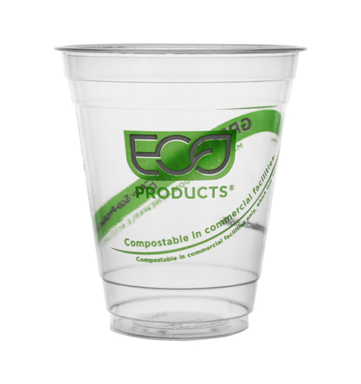 Bicchiere Amido di Mais PLA "Green Stripe" 205ml (50 pezzi) Bicchiere Amido di Mais PLA "Green Stripe" 205ml (50 pezzi)