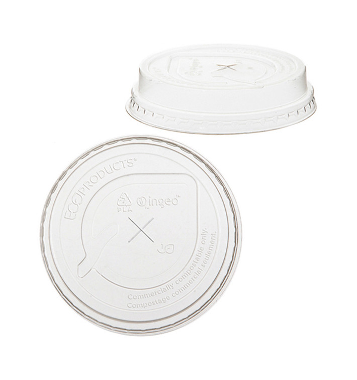 Coperchio Croce PLA Bicchiere Amido di Mais 205,295ml (50 Pezzi) Coperchio Croce PLA Bicchiere Amido di Mais 205,295ml (50 Pezzi)