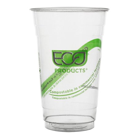 Bicchiere Amido di Mais PLA "Green Stripe" 590ml (50 pezzi)