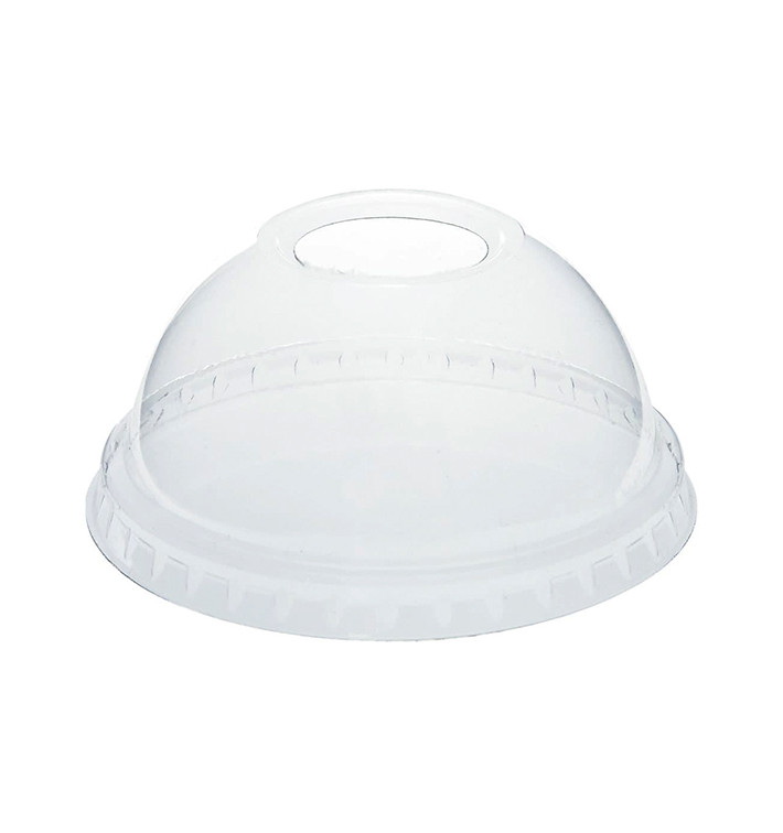 Coperchio Cupola con Foro PLA Trasp. Ø9,5cm (2000 Pezzi) Coperchio Cupola con Foro PLA Trasp. Ø9,5cm (2000 Pezzi)
