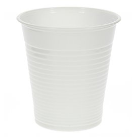 Bicchiere di Plastica PP Bianco 200 ml (100 Pezzi)