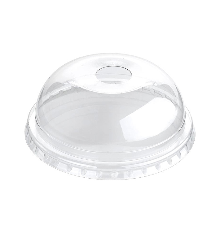 Coperchio Cupola Buco PET Transp. Ø9,4cm (1000 Pezzi) Coperchio Cupola Buco PET Transp. Ø9,4cm (1000 Pezzi)
