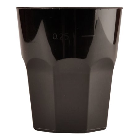 Bicchiere Plastica Cocktail Nero PP Ø84mm 350ml (20 Pezzi)