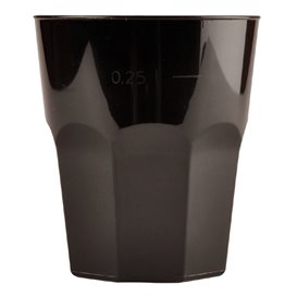 Bicchiere Plastica Cocktail Nero PP Ø84mm 270ml (420 Pezzi)