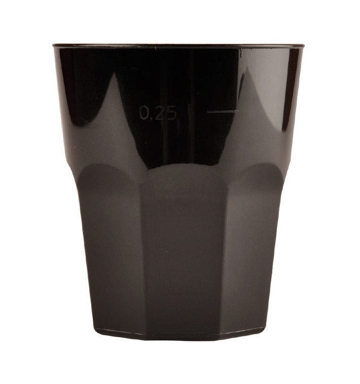 Bicchiere Plastica Cocktail Nero PP Ø84mm 270ml (420 Pezzi) Bicchiere Plastica Cocktail Nero PP Ø84mm 270ml (420 Pezzi)