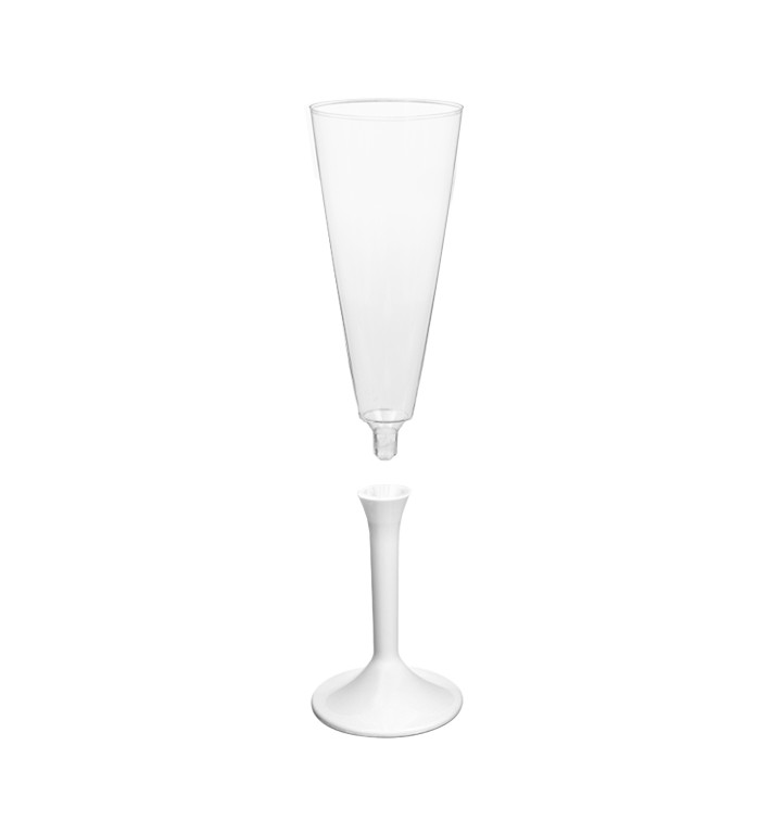 Calice Plastica Flute Gambo Bianco 160ml 2P (20 Pezzi) Calice Plastica Flute Gambo Bianco 160ml 2P (20 Pezzi)