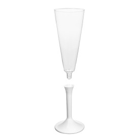 Calice Plastica Flute Gambo Bianco 160ml 2P (200 Pezzi)