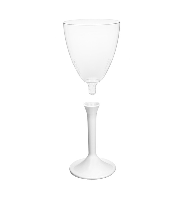 Calice Plastica Vino Gambo Bianco 180ml 2P (20 Pezzi) Calice Plastica Vino Gambo Bianco 180ml 2P (20 Pezzi)