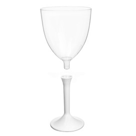 Calice Plastica Vino Gambo Bianco 300ml 2P (200 Pezzi)