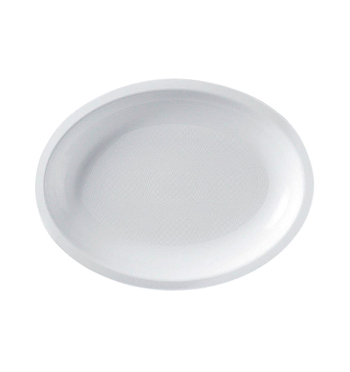 Vassoio Plastica Ovale Bianco Round PP 255x190mm (600 Pezzi) Vassoio Plastica Ovale Bianco Round PP 255x190mm (600 Pezzi)