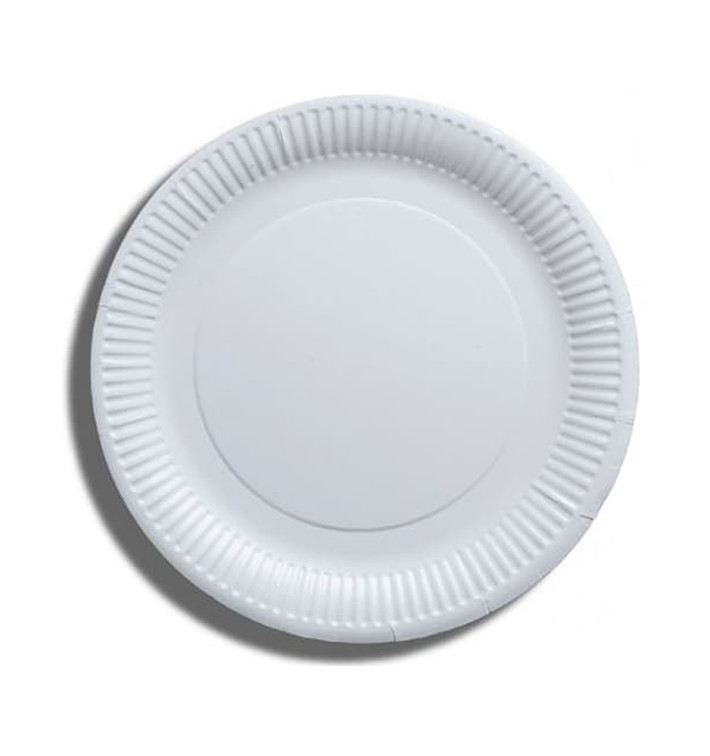 Piatto di Carta Bianco Biodegradabili Ø23 cm (100 Pezzi) Piatto di Carta Bianco Biodegradabili Ø23 cm (100 Pezzi)