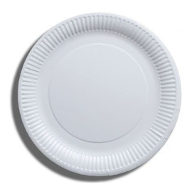 Piatto di Carta Bianco Biodegradabili Ø23 cm (1000 Pezzi)