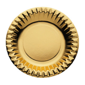 Piatto di Carta Tondo "Party" Oro Ø180mm (300 Pezzi)