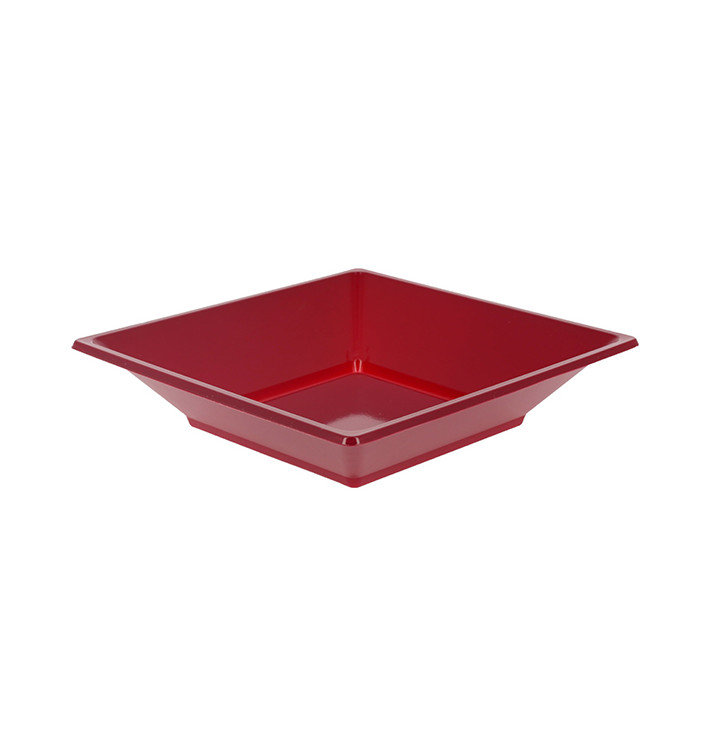 Piatto Plastica Fondo Quadrato Bordò 170mm (25 Pezzi) Piatto Plastica Fondo Quadrato Bordò 170mm (25 Pezzi)