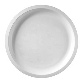 Piatto di Plastica Bianco Round PP Ø290mm (25 Pezzi)