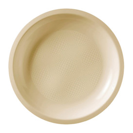 Piatto Plastica Piano Crema Round PP Ø220mm (50 Pezzi)