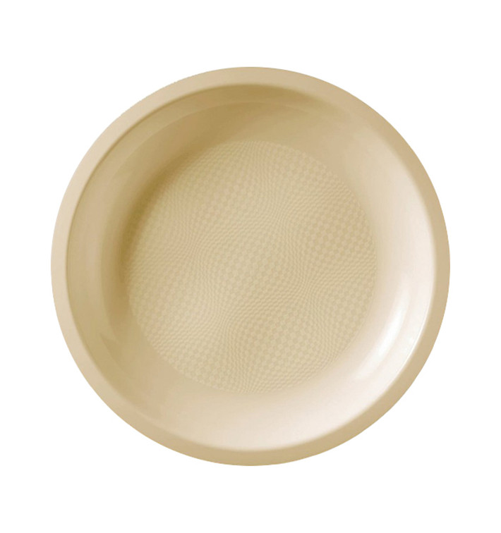 Piatto Plastica Piano Crema Round PP Ø220mm (600 Pezzi) Piatto Plastica Piano Crema Round PP Ø220mm (600 Pezzi)