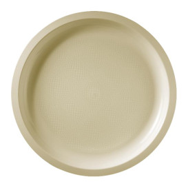 Piatto di Plastica Crema Round PP Ø290mm (25 Pezzi)