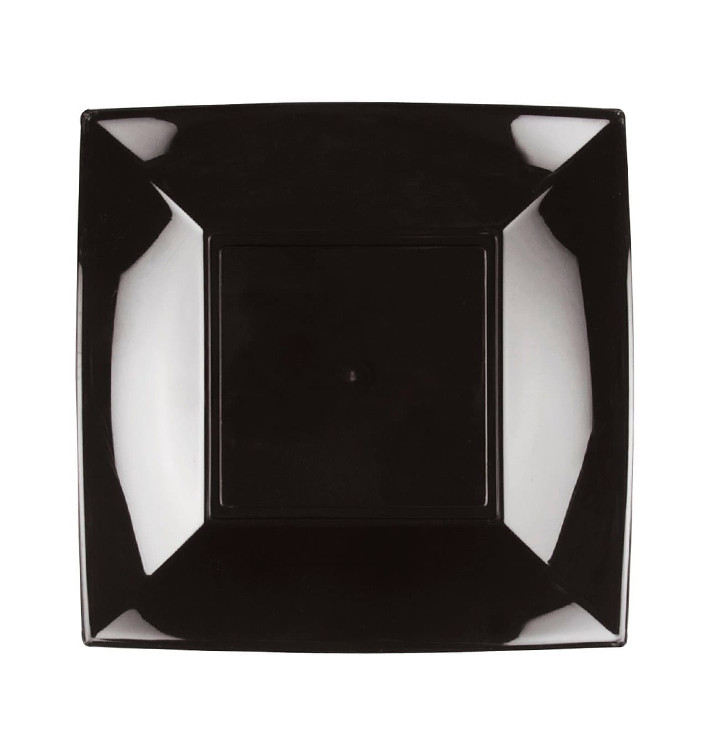 Piatto Plastica Fondo Nero Nice PP 180mm (300 Pezzi) Piatto Plastica Fondo Nero Nice PP 180mm (300 Pezzi)