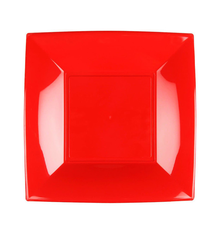 Piatto Plastica Piano Rosso Nice PP 180mm (300 Pezzi) Piatto Plastica Piano Rosso Nice PP 180mm (300 Pezzi)