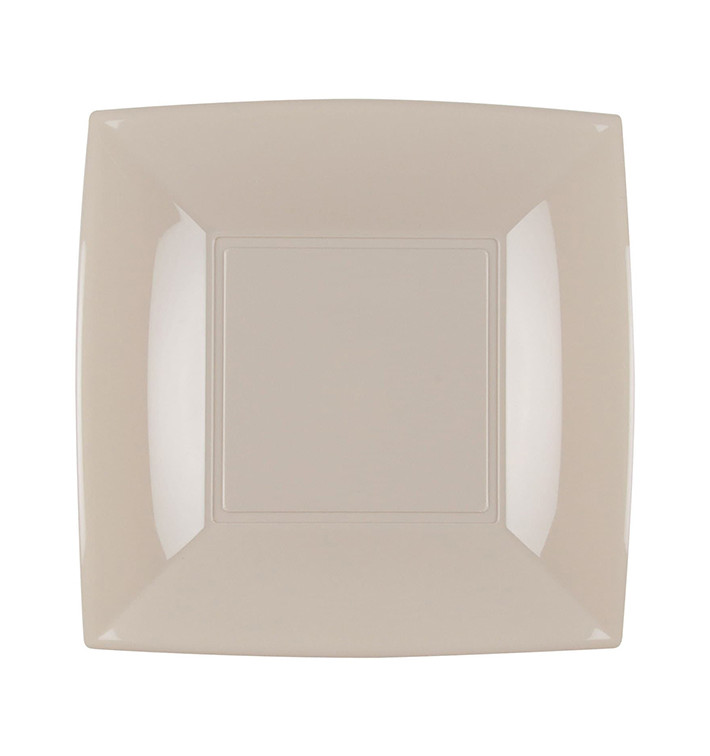 Piatto Plastica Piano Beige Nice PP 180mm (25 Pezzi) Piatto Plastica Piano Beige Nice PP 180mm (25 Pezzi)