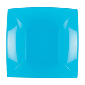 Piatto Plastica Fondo Turchese Nice PP 180mm (25 Pezzi)