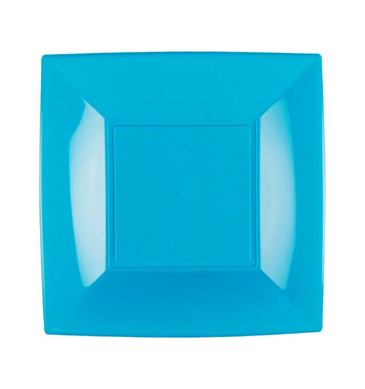 Piatto Plastica Piano Turchese Nice PP 230mm (300 Pezzi) Piatto Plastica Piano Turchese Nice PP 230mm (300 Pezzi)