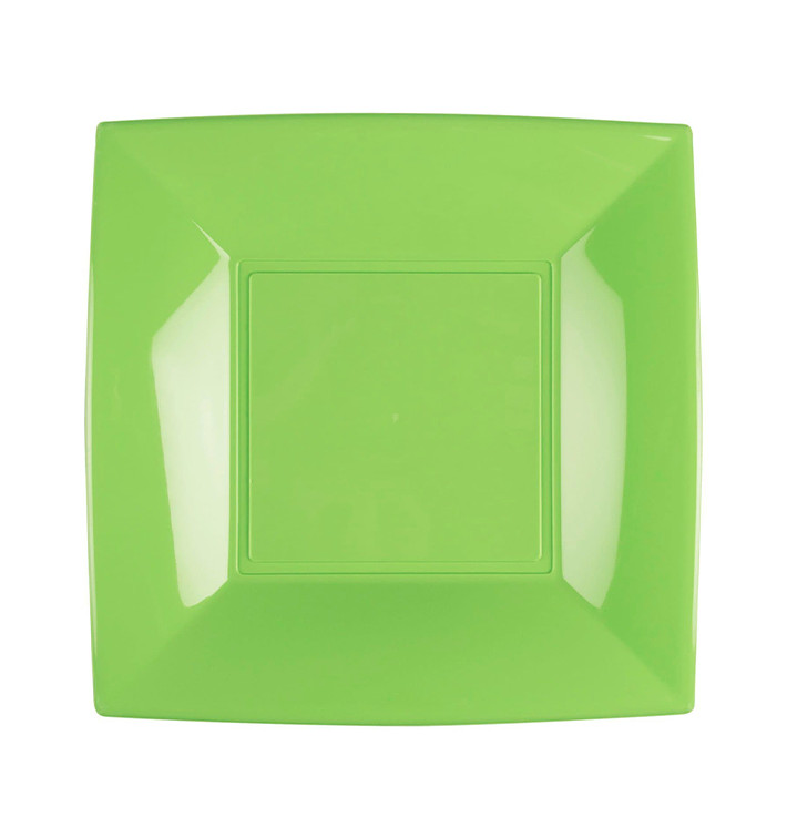Piatto Plastica Piano Verde Acido Nice PP 230mm (300 Pezzi) Piatto Plastica Piano Verde Acido Nice PP 230mm (300 Pezzi)