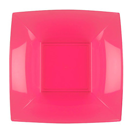 Piatto Plastica Fondo Fucsia Nice PP 180mm (25 Pezzi)