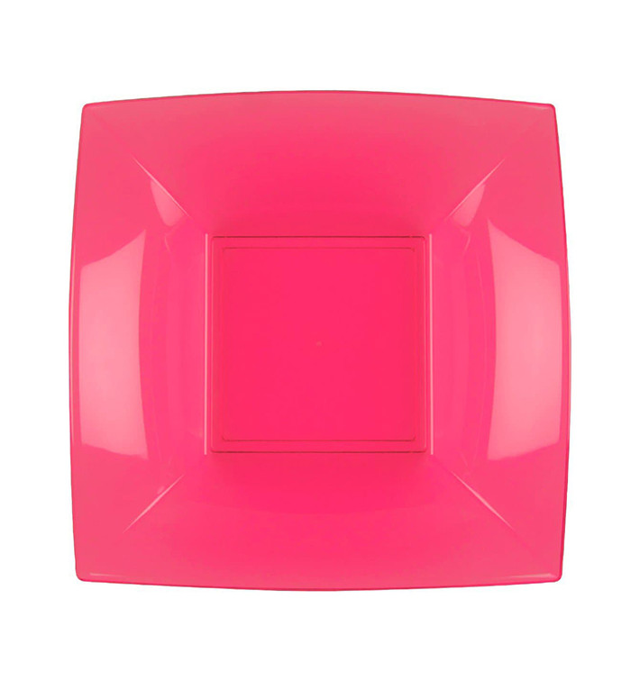 Piatto Plastica Fondo Fucsia Nice PP 180mm (300 Pezzi)