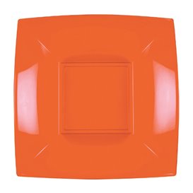 Piatto Plastica Fondo Arancione Nice PP 180mm (25 Pezzi)