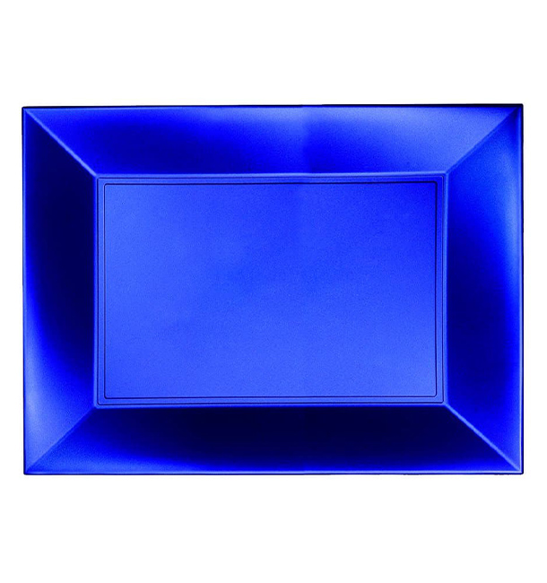 Vassoio Plastica Blu Nice Pearl PP 280x190mm (12 Pezzi)