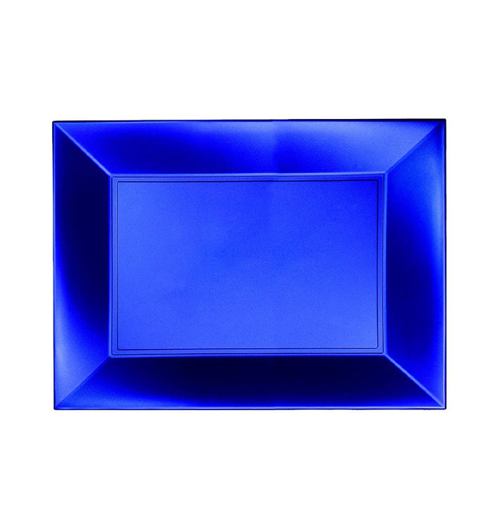 Vassoio Plastica Blu Nice Pearl PP 280x190mm (12 Pezzi) Vassoio Plastica Blu Nice Pearl PP 280x190mm (12 Pezzi)