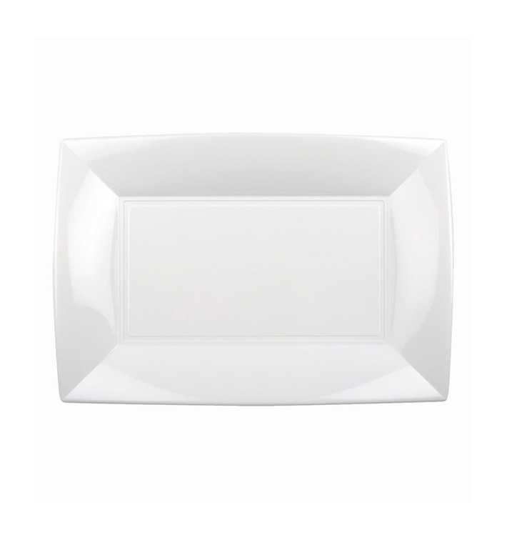 Vassoio Plastica Bianco Nice PP 280x190mm (240 Pezzi) Vassoio Plastica Bianco Nice PP 280x190mm (240 Pezzi)