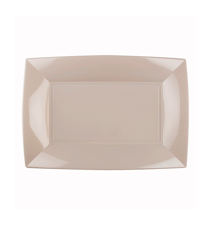 Vassoio Plastica Beige Nice PP 280x190mm (12 Pezzi) Vassoio Plastica Beige Nice PP 280x190mm (12 Pezzi)