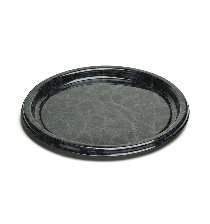Vassoio di Plastica Catering Rotondo Marmo 46 cm (5 Pezzi) Vassoio di Plastica Catering Rotondo Marmo 46 cm (5 Pezzi)