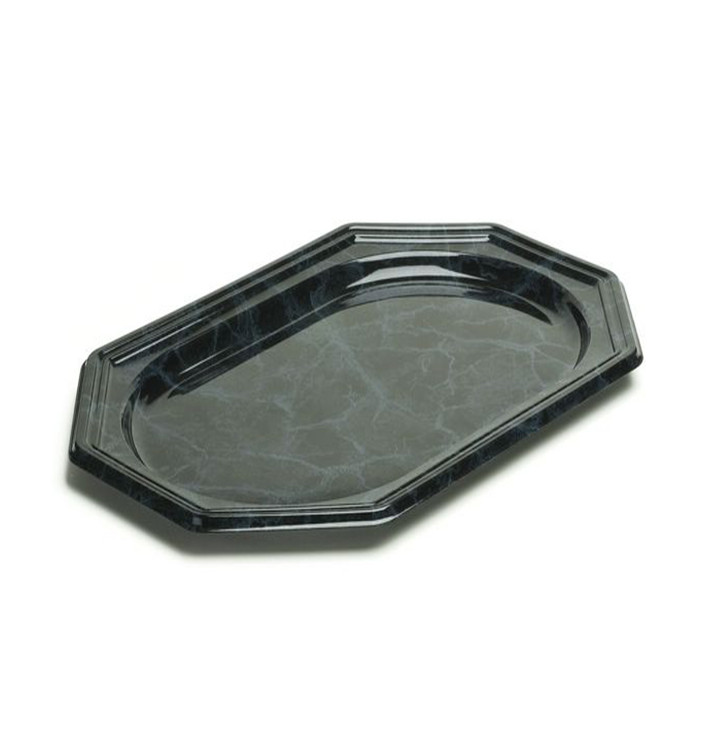 Vassoio di Plastica Ottagonale Marmo 55x38 cm (5 Pezzi) Vassoio di Plastica Ottagonale Marmo 55x38 cm (5 Pezzi)