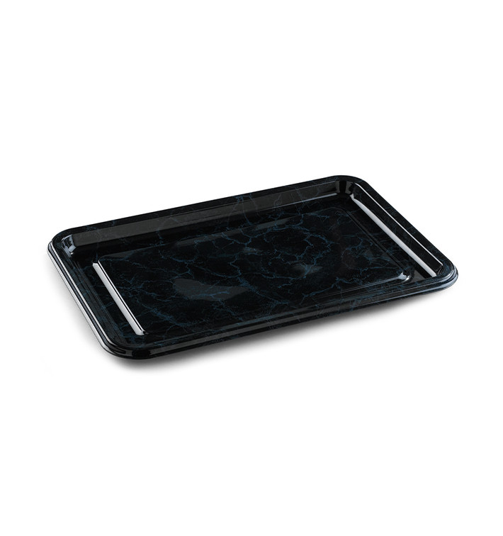 Vassoio Plastica Rettangolare Marmo 35X24 cm (5 Pezzi) Vassoio Plastica Rettangolare Marmo 35X24 cm (5 Pezzi)