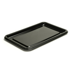 Vassoio Plastica Rettangolare Nero 35X24 cm (50 Pezzi)