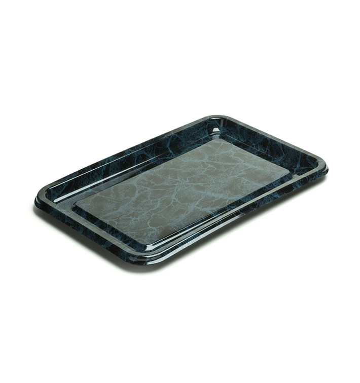 Vassoio Plastica Rettangolare Marmo 46X30 cm (5 Pezzi) Vassoio Plastica Rettangolare Marmo 46X30 cm (5 Pezzi)
