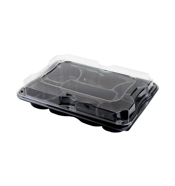 Vassoio Plastica 7SC con Coperchio 35x24 cm (25 Pezz) Vassoio Plastica 7SC con Coperchio 35x24 cm (25 Pezz)